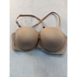 Torrid Curve‎ Padded Underwire Adjustable Straps Bra Size 42D Beige